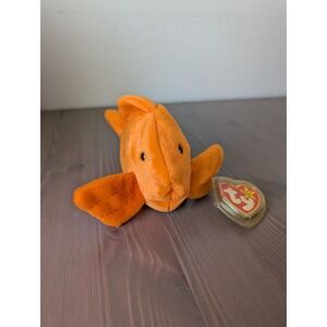 Ty Beanie Babies Goldie the Goldfish Orange Plush Toy Style 4023 Vintage Ocean